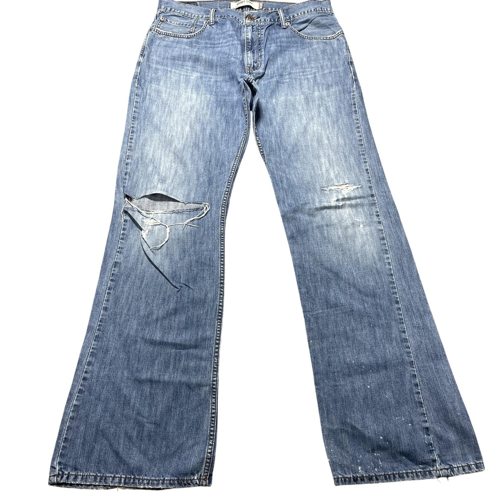 Vintage Y2K Levis 527 Bootcut Jeans Size 36x36 Blue Distressed Faded Rare Fade